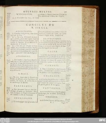 Conciles Du X. Siecle.