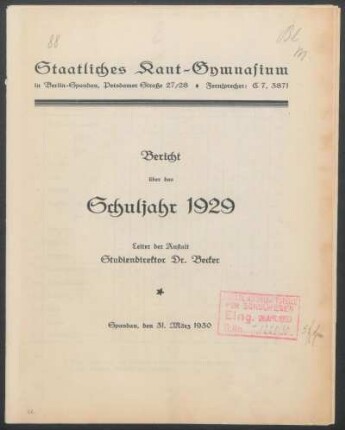 1929/30: Bericht ... - 1929/30