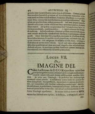 Articulus VII. De Imagine Dei