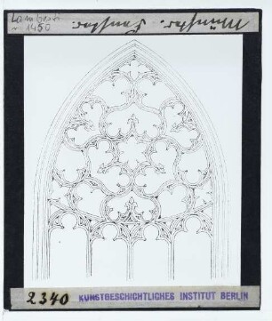 Münster, St. Lamberti : Ostfenster des S-Seitenschiffs, Maßwerkcouronnement, Zeichnung