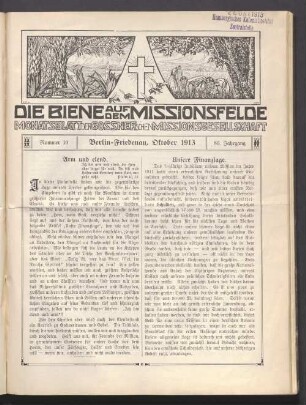 Nummer 10. Oktober 1913