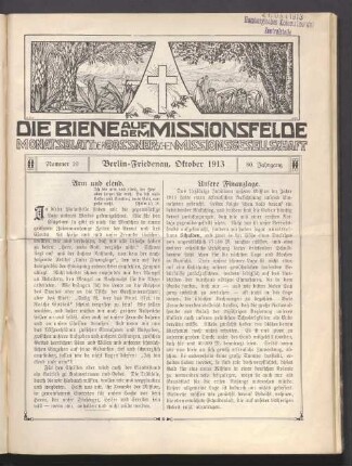 Nummer 10. Oktober 1913