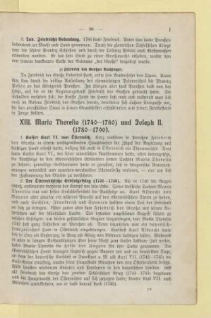 XIII. Maria Theresia (1740 - 1780) und Joseph II. (1780 - 1790)