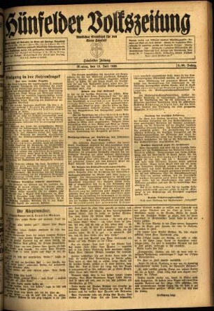 Ausgabe vom Montag, den 19. Juli 1920.