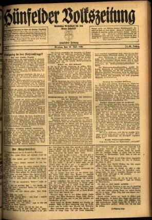 Ausgabe vom Montag, den 19. Juli 1920.