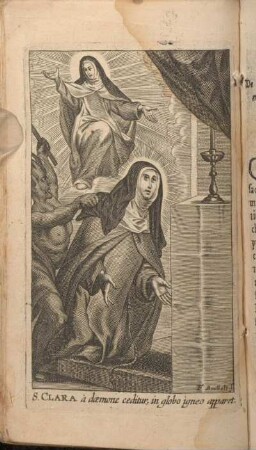Capvt VII. De exercitatione ejus in oratione, à qua demon eam abstrahere conatur, & de precum ejus potentia.