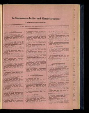 Genossenschafts- und Handelsregister