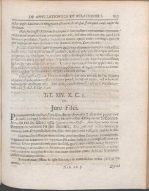 Tit. XIV. X. C. I. De Jure Fisci.