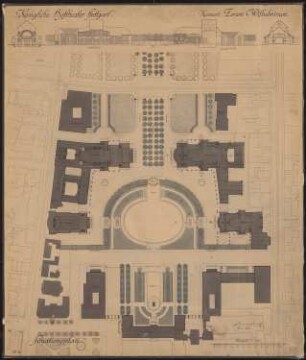 Hoftheater, Stuttgart: Lageplan Saalgebäude, Konzerthalle und Restaurant
