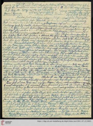 Korrespondenz von Alice und Ludwig Klein: Brief von Alice Klein an Kurt Klein, Irmgard Ehrlich und Max Klein