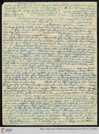 Korrespondenz von Alice und Ludwig Klein: Brief von Alice Klein an Kurt Klein, Irmgard Ehrlich und Max Klein