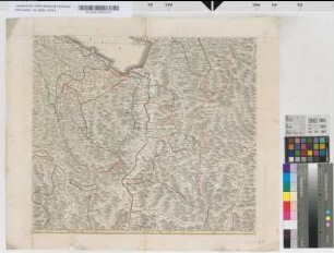 Schweiz (Ostschweiz), Vorarlberg, Topographie und Territorien, topographische Karte des Gebiets südöstlich des Bodensees. Mit Territorien- und Kantonsgrenzen