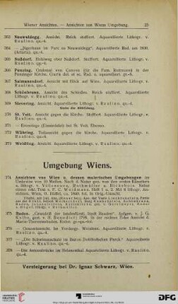 Umgebung Wiens (Nr. 374-416)