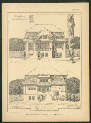 Landhaus für Groß-Lichterfelde (2 Tafeln), Blatt I