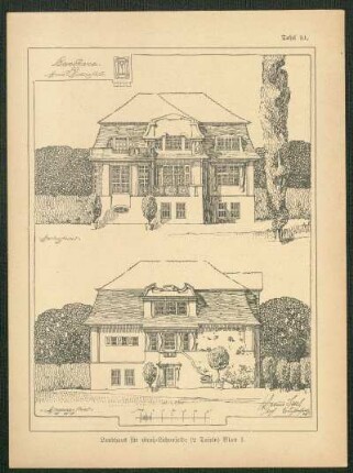 Landhaus für Groß-Lichterfelde (2 Tafeln), Blatt I