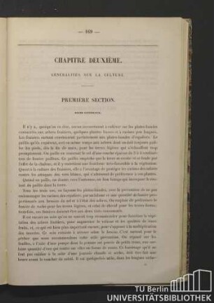 Chapitre Deuxième. Généralités sur la culture.