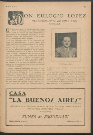 Don Eulogio López - Tradicionalista de pura cepa criolla