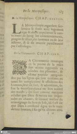 De la Chiromantie. Chap. XXXV.