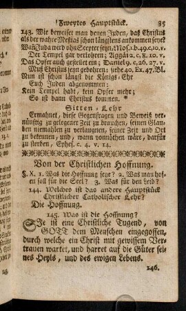 35-46, Zweytes Hauptstück. Von der Christlichen Hoffnung.