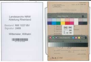 Entnazifizierung Wilhelm Wittemeier , geb. 29.05.1904 (Regierungsinspektor)