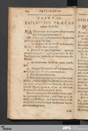 Caput VII. Explicatio Præceptorum Ecclesiæ.