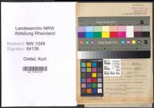 Entnazifizierung Kurt Oettel , geb. 23.07.1901 (Ingenieur)