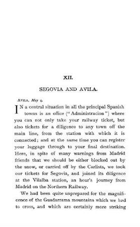 XII. - SEGOVIA AND AVILA