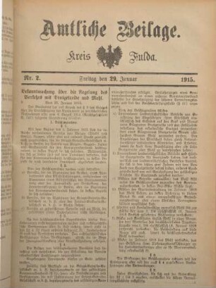 2: Beilage vom Freitag, 29. Januar 1915
