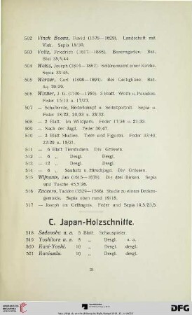 Japan-Holzschnitte (Nr. 518-552)
