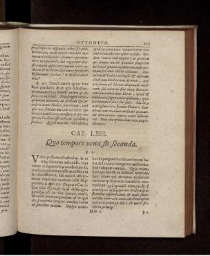 Cap. LXIII. Quo tempore vena sit secanda