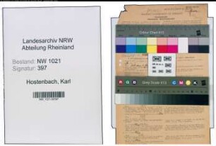 Entnazifizierung Karl Hostenbach , geb. 23.05.1901 (Volksschullehrer)