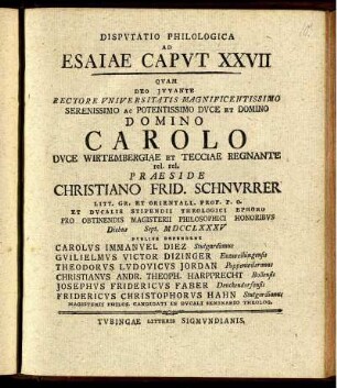 Disputatio Philologica Ad Esaiae Caput XXVII