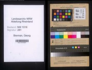 Entnazifizierung Georg Bierman , geb. 06.03.1884 (Beamter)