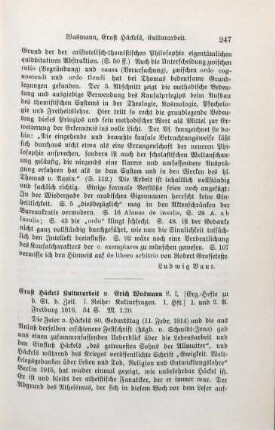 247-248 [Rezension] Wasmann, Erich, Ernst Haeckels Kulturarbeit