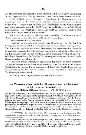 Der Zusammenhang zwischen Spannung und Verformung bei tektonischen Vorgängen