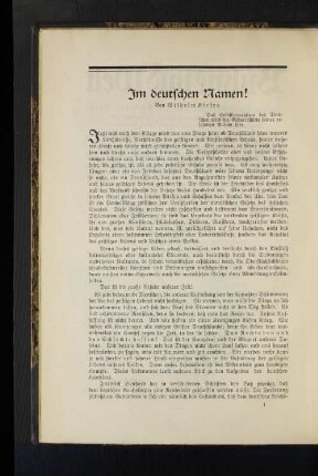 Im deutshen Namen! Von Wilhelm Kiefer.