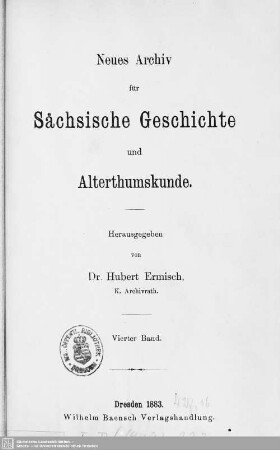 4.1883: Neues Archiv für sächsische Geschichte