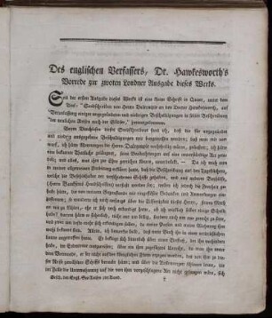 Vorrede zur zwoten Londner Ausgabe dieses Werks