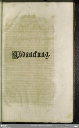 Abdanckung