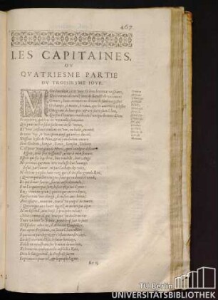 Les Capitaines, Ou Quatriesme Partie Du Troisiesme Partie Du Troisiesme Iour.