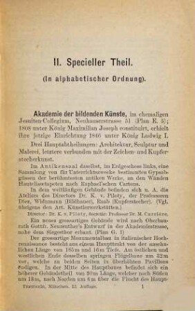 Führer durch München und seine Umgebung : Mit den vollständ. Katalogen der beiden Pinakotheken der Glyptothek u. der Schack'schen Galerie. (Nebst Plänen & Grundrissen.) (Umschlagtitel: Ganz München für 2 Mark ...), [1]