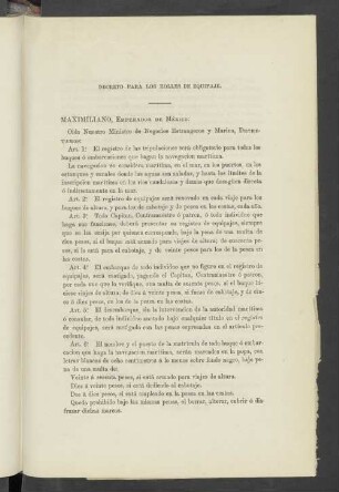 Decreto Para Los Rolles De Equipaje