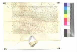 Albrecht, Herr zu Limpurg, Reichserbschenk, belehnt Ulrich Nenninger zu Gmünd, als Träger des Magistrats zu Gmünd, mit der Überschlagmühle zu Gmünd.