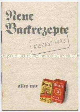 Heft mit Backrezepten der Firma Knorr