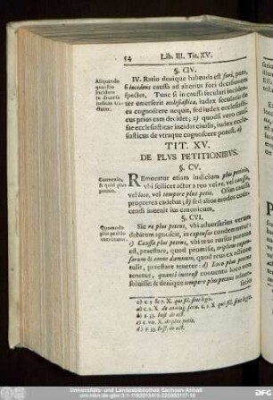 Tit. XV. De Plus Petitionibus.