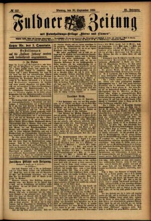 Ausgabe vom Montag, den 30. September 1895.