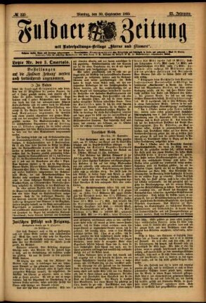 Ausgabe vom Montag, den 30. September 1895.