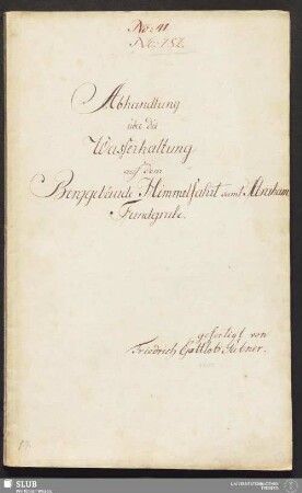Abhandlung über die Wasserhaltung auf dem Berggebäude Himmelfahrt samt Abraham Fundgrube - 17.6690 4.