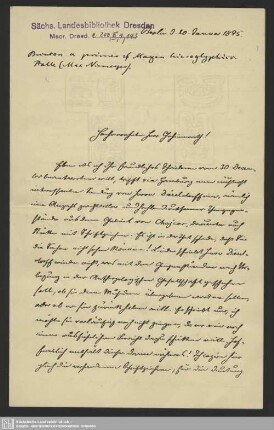 Briefe 143 - 146, 1895