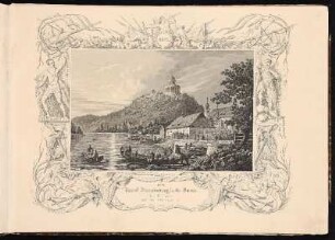 Die Kanal-Ausmündung in die Donau bei Kehlheim. Mit Der Befreiungshalle. - Kelheim, Ludwigskanal, Donau; Befreiungshalle, Kelheim